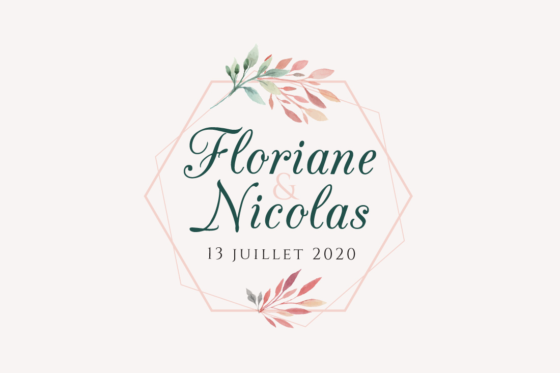 logo mariage floral